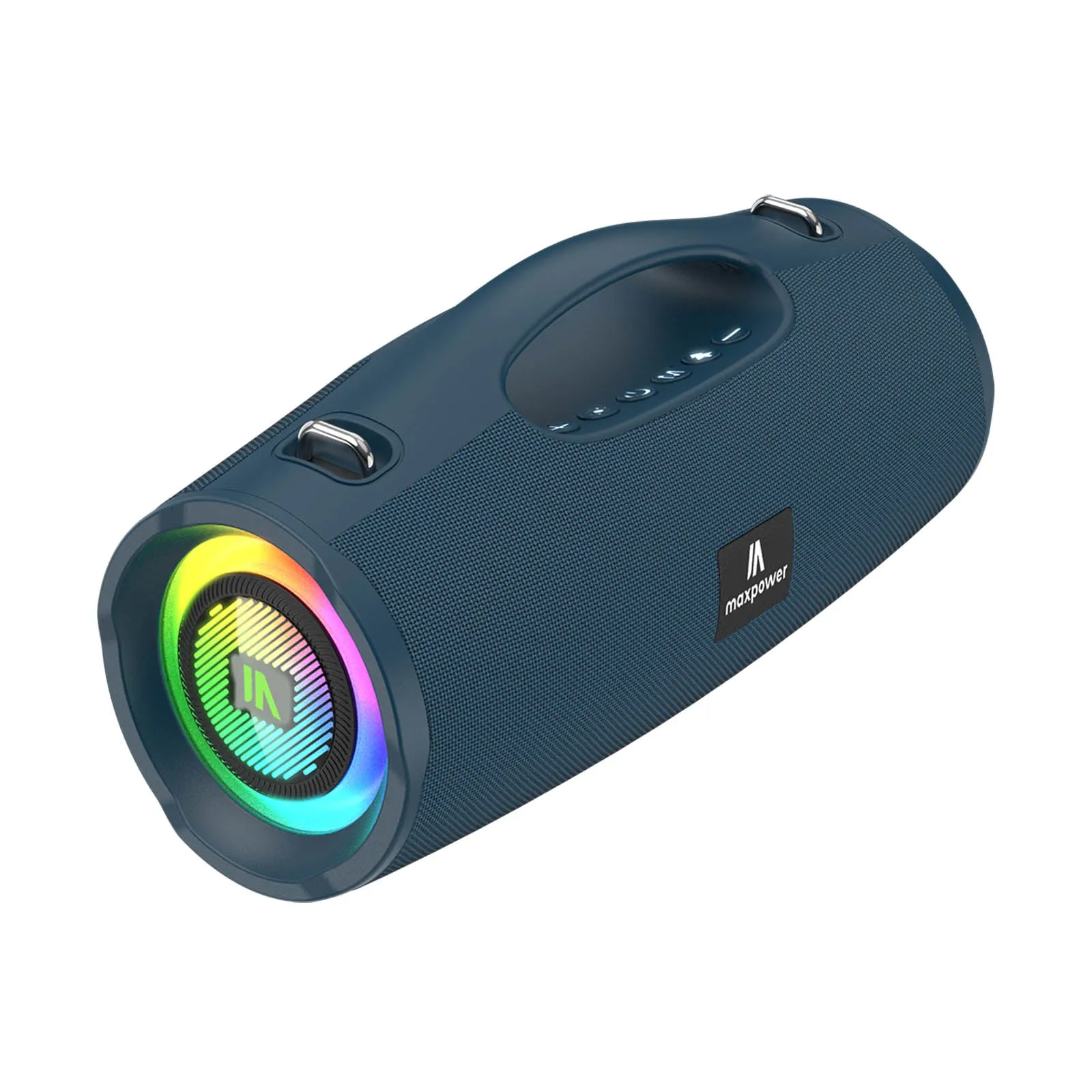 Max Power Heavy Duty Water Resistant & Dust Proof Bluetooth Speaker W/ Handle & Shoulder Strap - Blue
