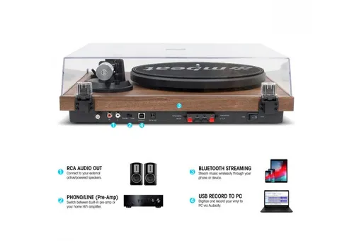 mbeat Hi-Fi Bluetooth Turntable - Classic Sound System