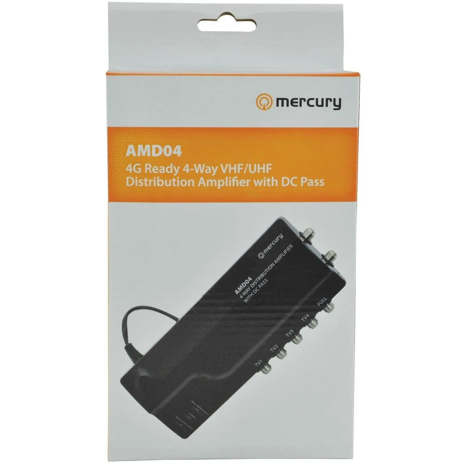 Mercury 4-Way Distribution Amplifier with DC Pass - Black | 130031