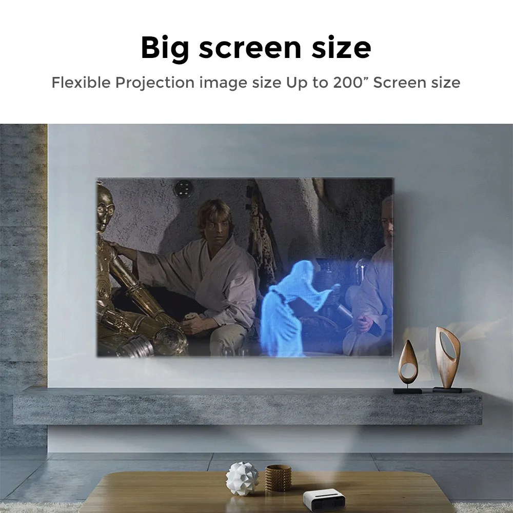 Mini LED WIFI Projector [100 ANSI Lumens] 1080P Supported [WiFi Screen Mirroring] [Support MiraCast /DLAN] Home Theater Portable Video Projector