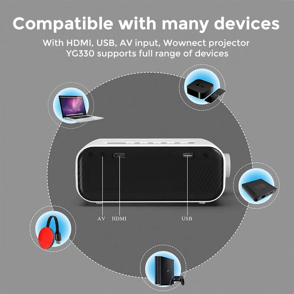 Mini LED WIFI Projector [100 ANSI Lumens] 1080P Supported [WiFi Screen Mirroring] [Support MiraCast /DLAN] Home Theater Portable Video Projector