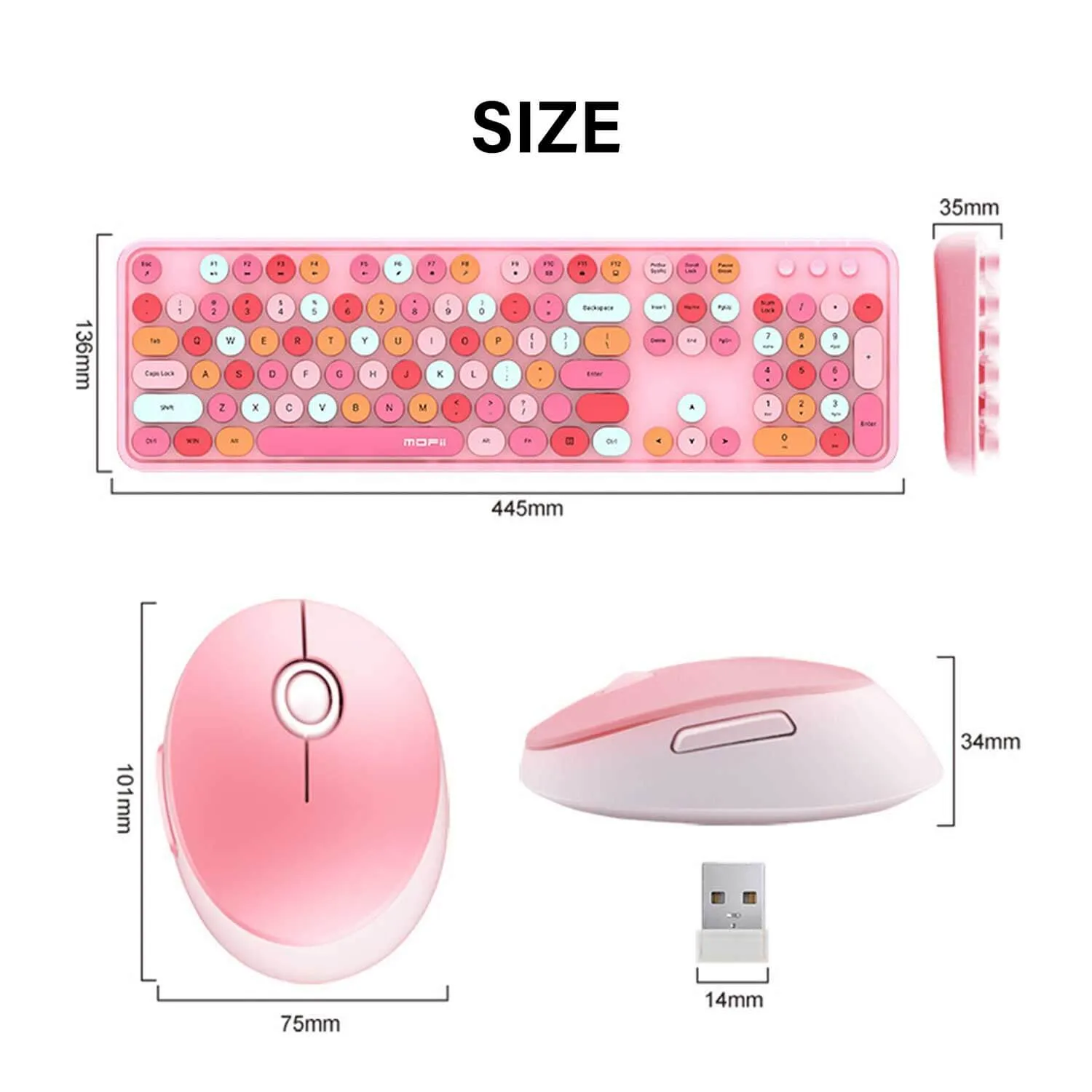 Mofii Wireless Keyboard and Mouse Combo