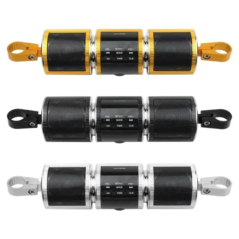 Motorcycle Handlebar Speakers - Waterproof Bluetooth Motorcycle ATV Stereo Speakers Soundbar