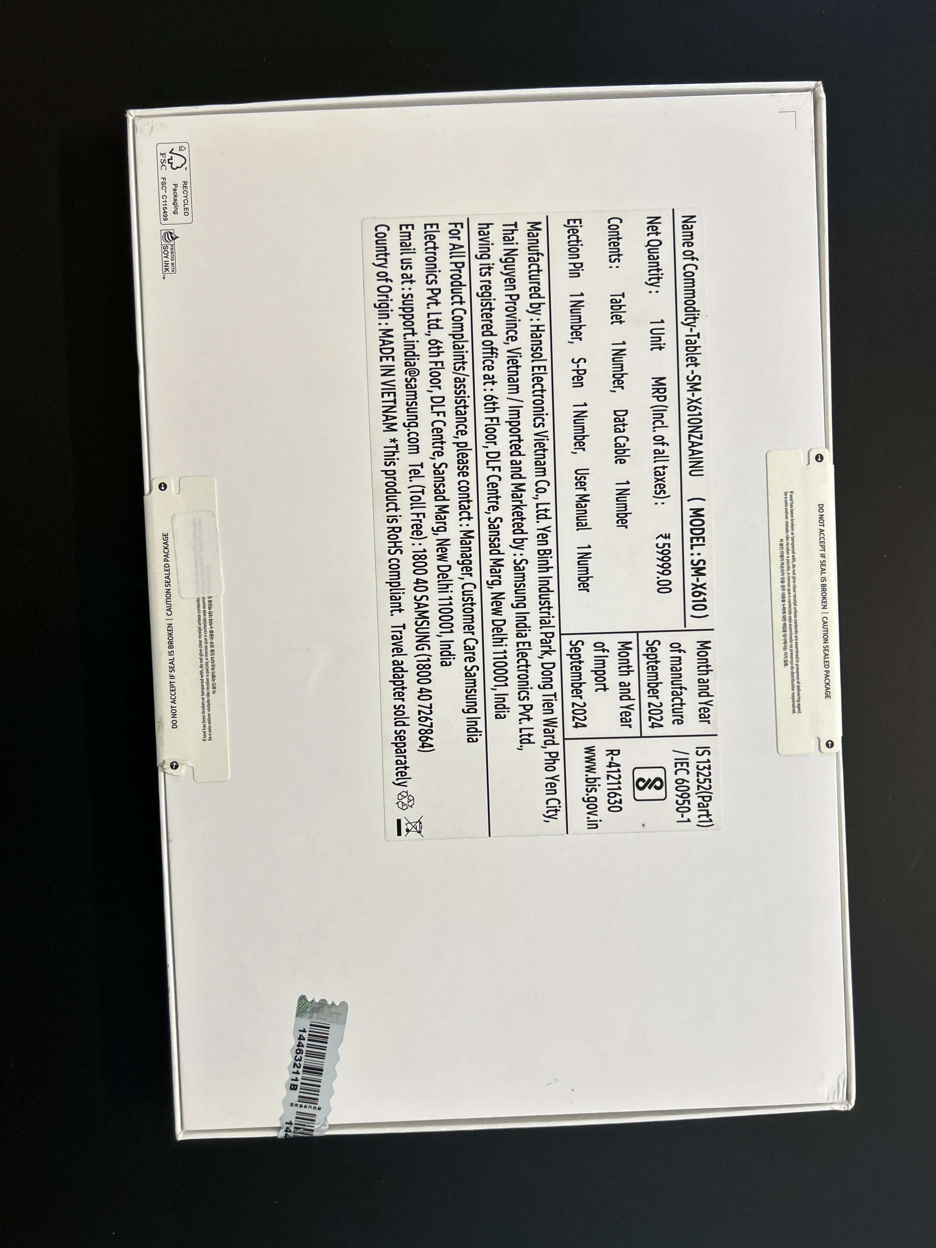 New Samsung Galaxy Tab S9 FE 