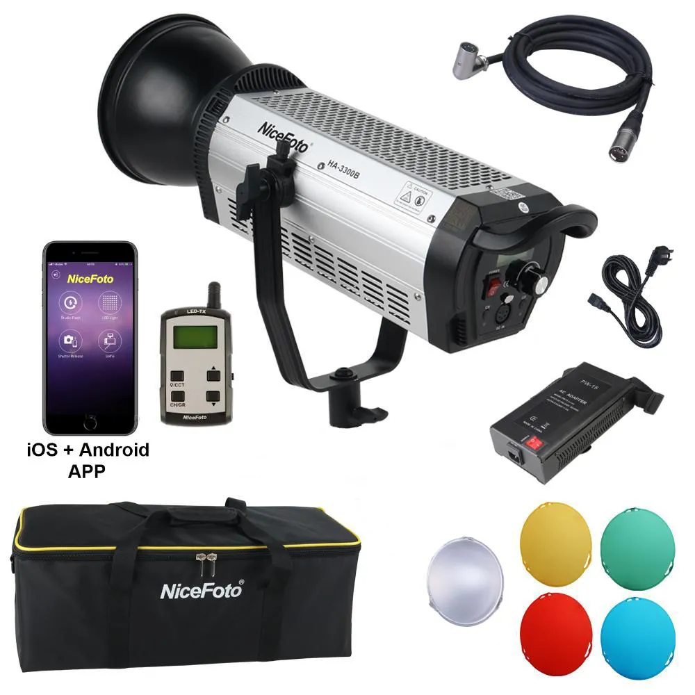 Nicefoto HA-3300B 330W 5500K Daylight COB LED Video Studio Light (Bowens Mount)