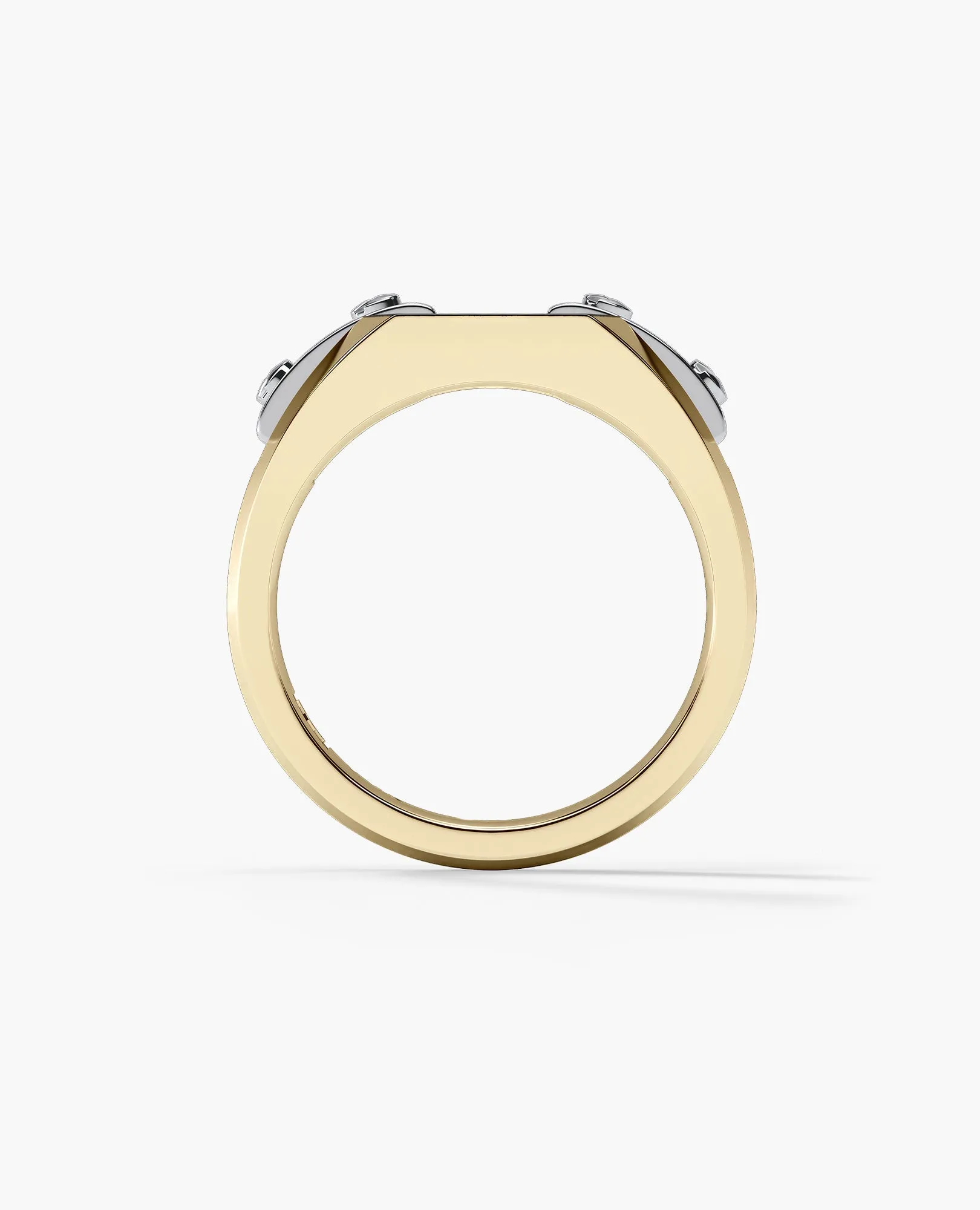 NORTHSTAR Gold Signet Ring with 0.10ct Diamonds
