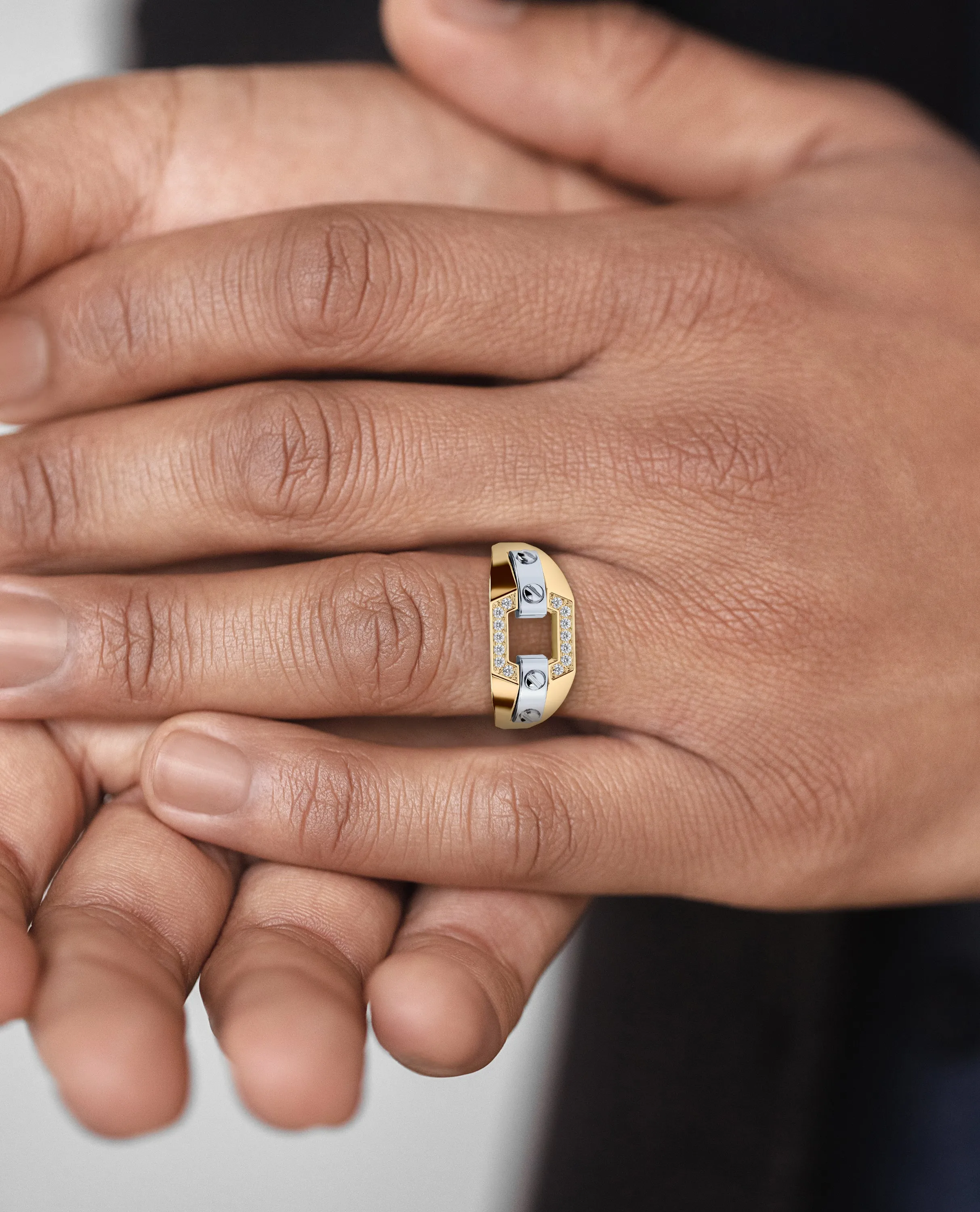 NORTHSTAR Gold Signet Ring with 0.10ct Diamonds