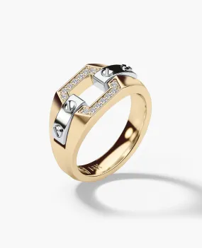 NORTHSTAR Gold Signet Ring with 0.10ct Diamonds