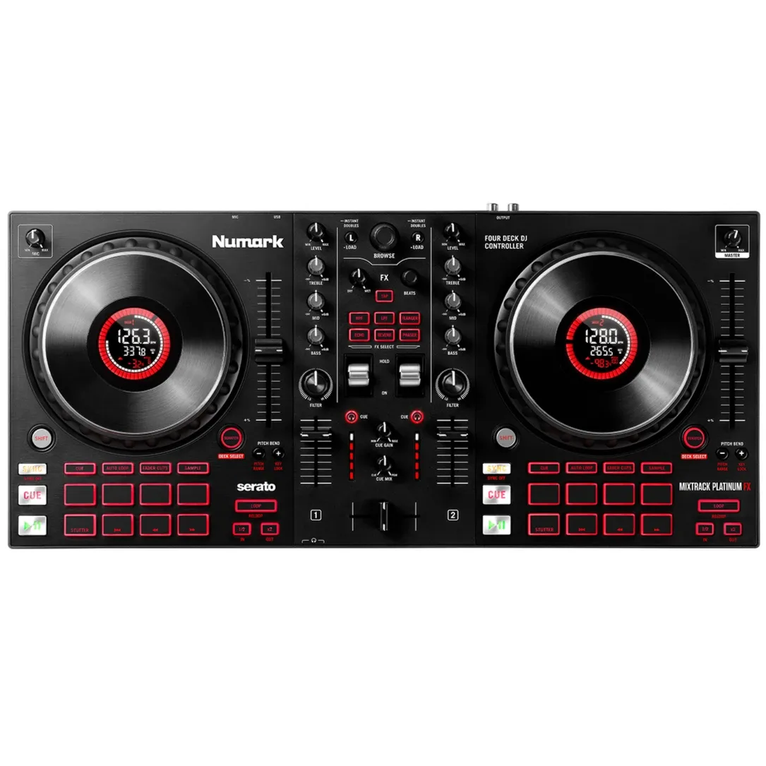 Numark MIXTRACKPLATFX 4-Deck DJ Controller with Jog Wheel Displays