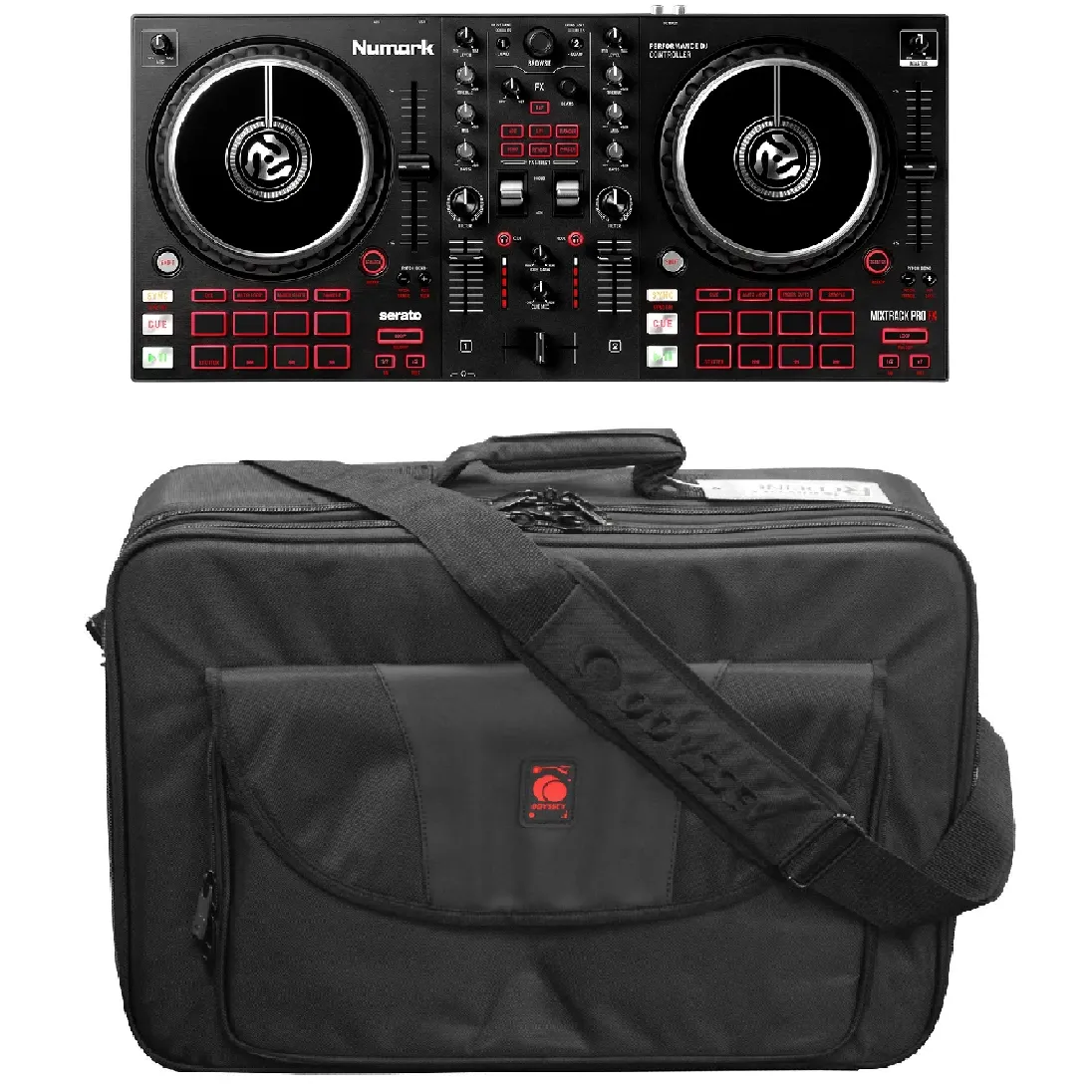 Numark MIXTRACKPROFX DJ Controller & BRLDIGITALXLE  Soft Case Bundle