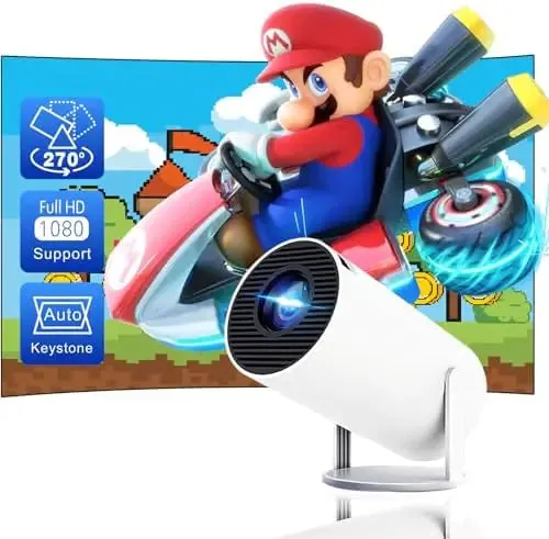 Outdoor Portable Projector, 4K 1080P