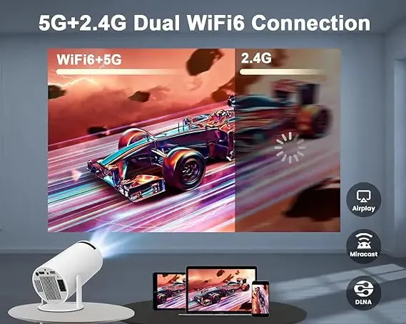 Outdoor Portable Projector, 4K 1080P
