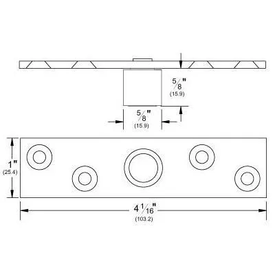 Pemko 106R/97 Roller Guide - 97" Long