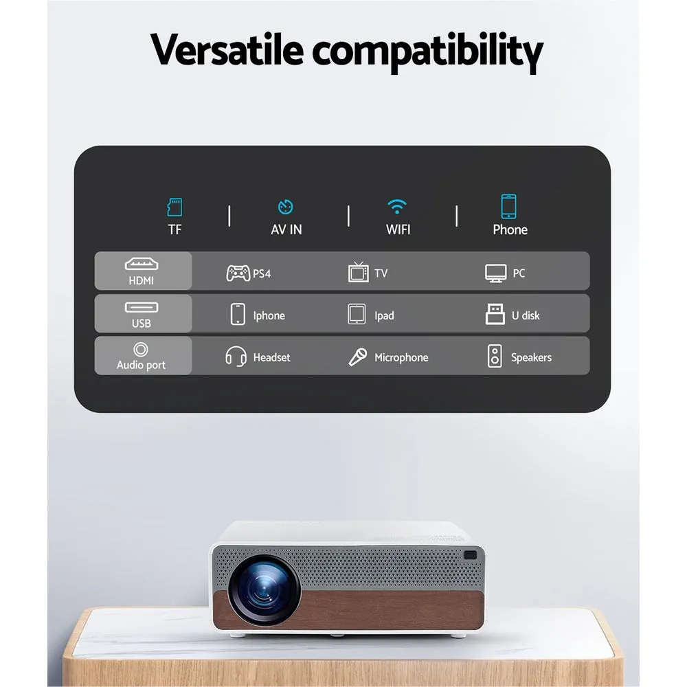 Portable WIFI Video Projector 4K Home Theatre HDMI 1080P Native