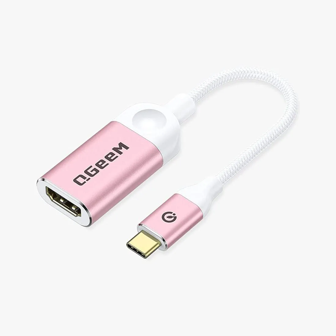 QGeeM USB C to HDMI Adapter 4K@30Hz Cable, USB Type-C to HDMI Adapter [Thunderbolt 3/4] HDMI Adapter for Laptop MacBook Pro/Air, iPhone15 Pro max, Dell XPS, HP.Pixelbook, Thinkpad,Surface,Ipad Pro etc.
