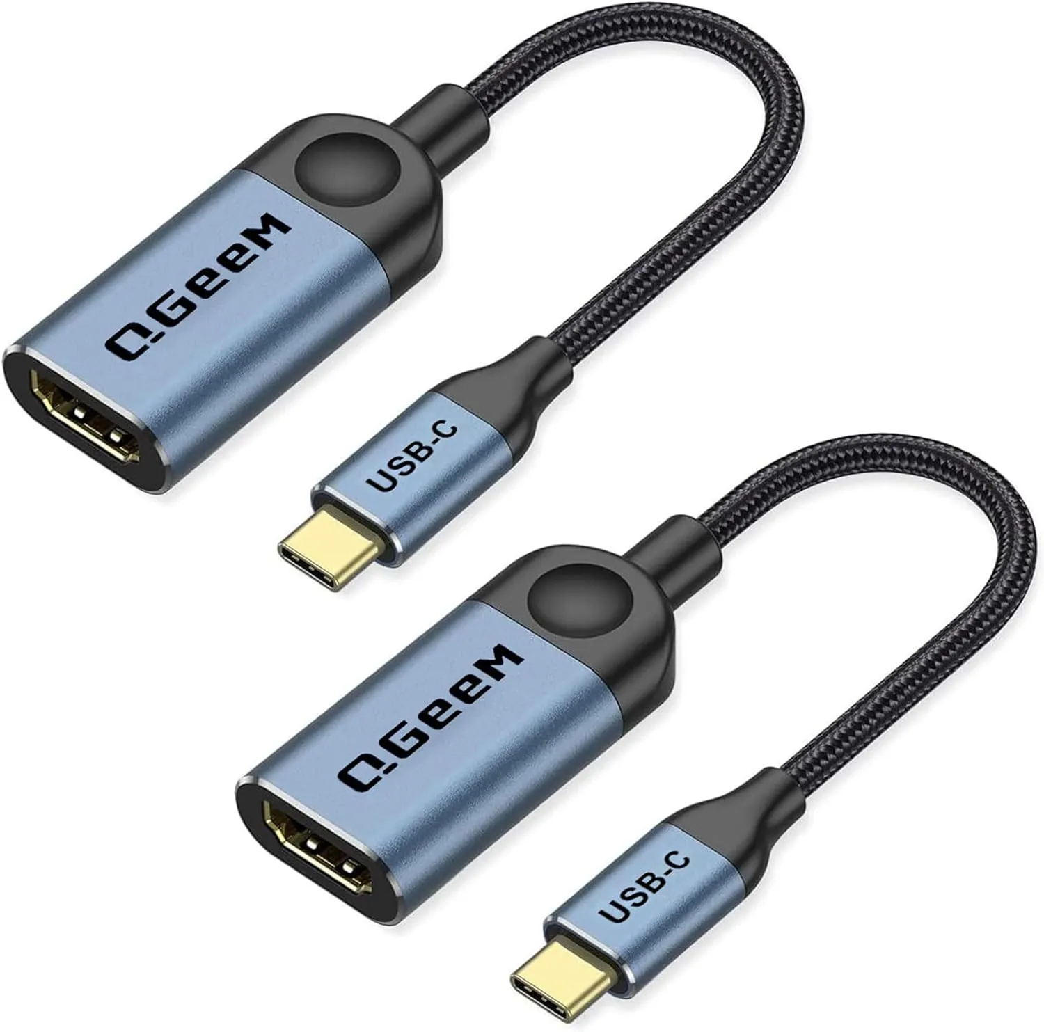 QGeeM USB C to HDMI Adapter 4K@30Hz Cable, USB Type-C to HDMI Adapter [Thunderbolt 3/4] HDMI Adapter for Laptop MacBook Pro/Air, iPhone15 Pro max, Dell XPS, HP.Pixelbook, Thinkpad,Surface,Ipad Pro etc.