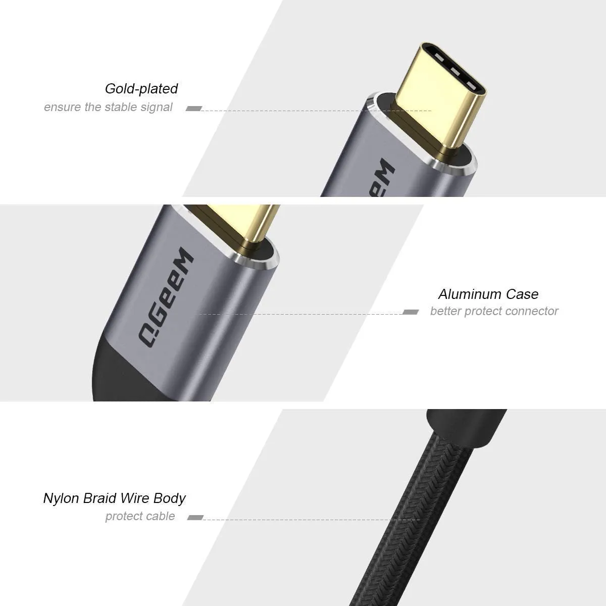QGeeM USB C to HDMI Adapter 4K@30Hz Cable, USB Type-C to HDMI Adapter [Thunderbolt 3/4] HDMI Adapter for Laptop MacBook Pro/Air, iPhone15 Pro max, Dell XPS, HP.Pixelbook, Thinkpad,Surface,Ipad Pro etc.