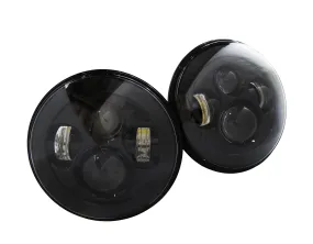 Race Sport RS Headlights Land Rover Range Rover (1995) [7in LED Projector Conversion Kit 4x10W ] Plug-&-Play H4 H/L - Black