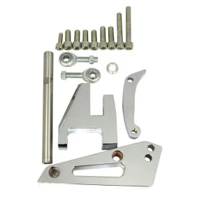 Racing Power Chrome Aluminum SB Chevy Alternator Bracket Short Water Pump