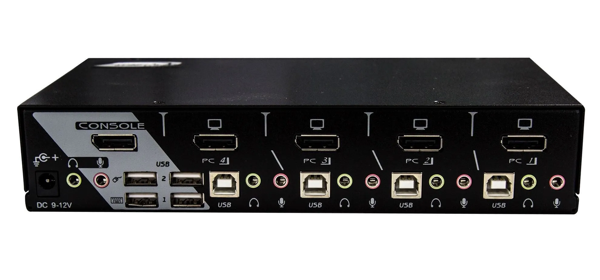 REXTRON 4 Port DisplayPort USB KVM with Audio. Supports DisplayPort Video with Resolution up to 2560 x 1600 ** Cables Purchased Separately.