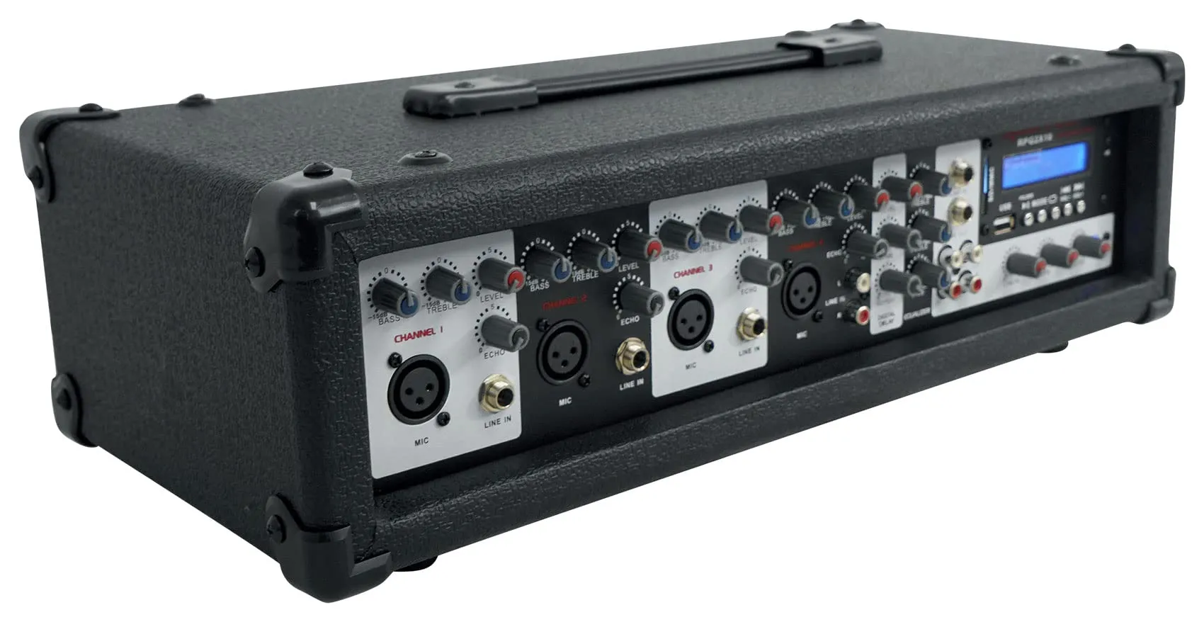 Rockville Package PA System Mixer/Amp 10" Speakers Stands Mics Bluetooth, (RPG2X10)