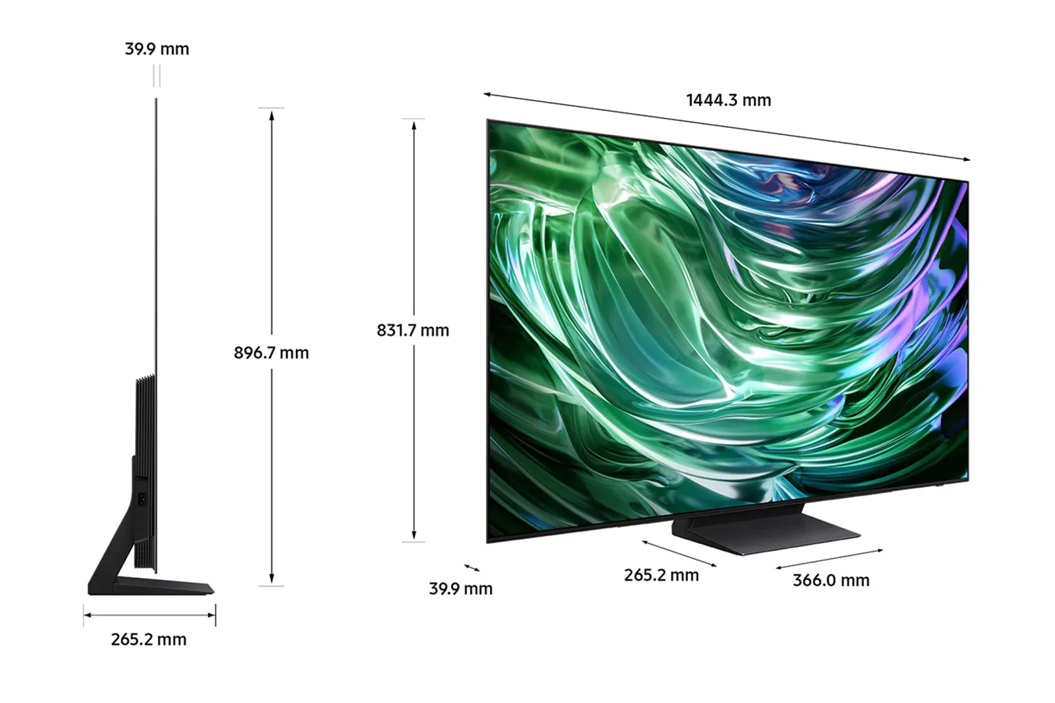 Samsung S90D 65” 4K HDR OLED Smart TV (2024) | QE65S90DATXXU