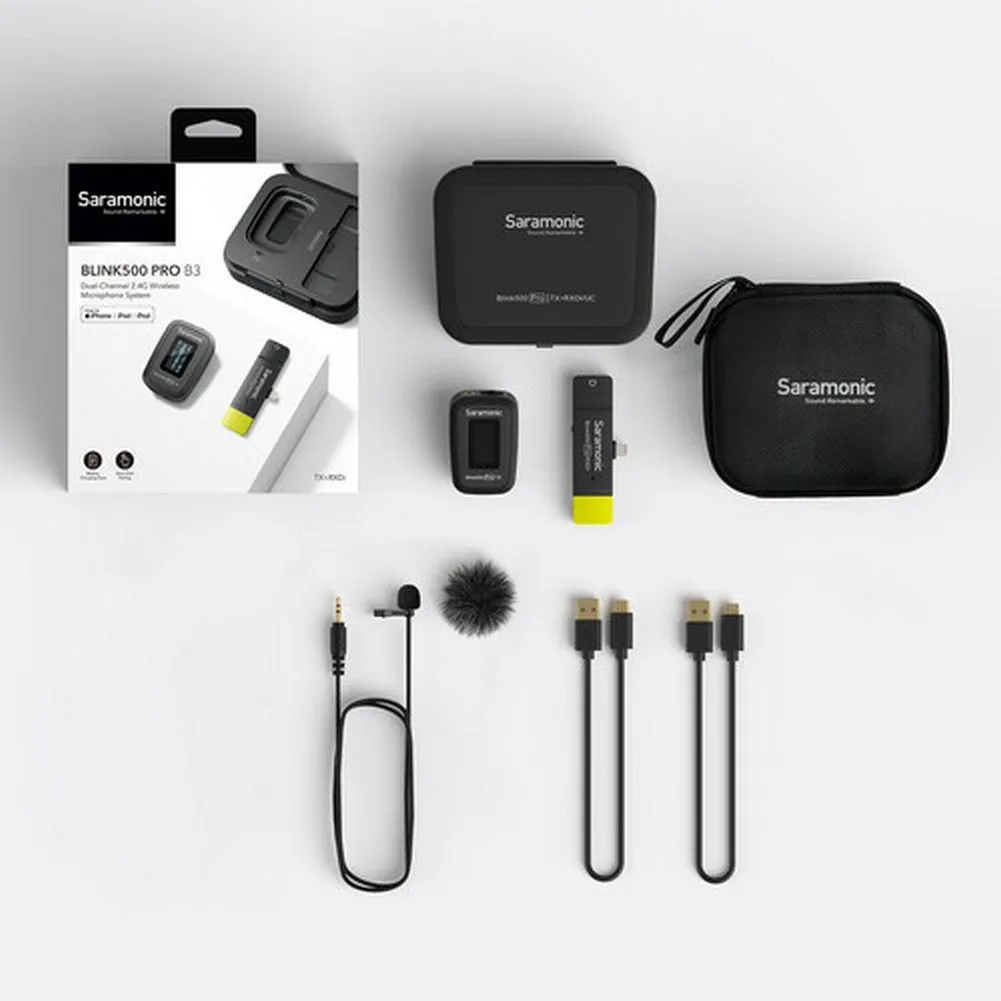 Saramonic Blink 500 Pro B3 Digital Wireless Omni Lavalier Microphone System for Lightning iOS Devices (2.4 GHz)