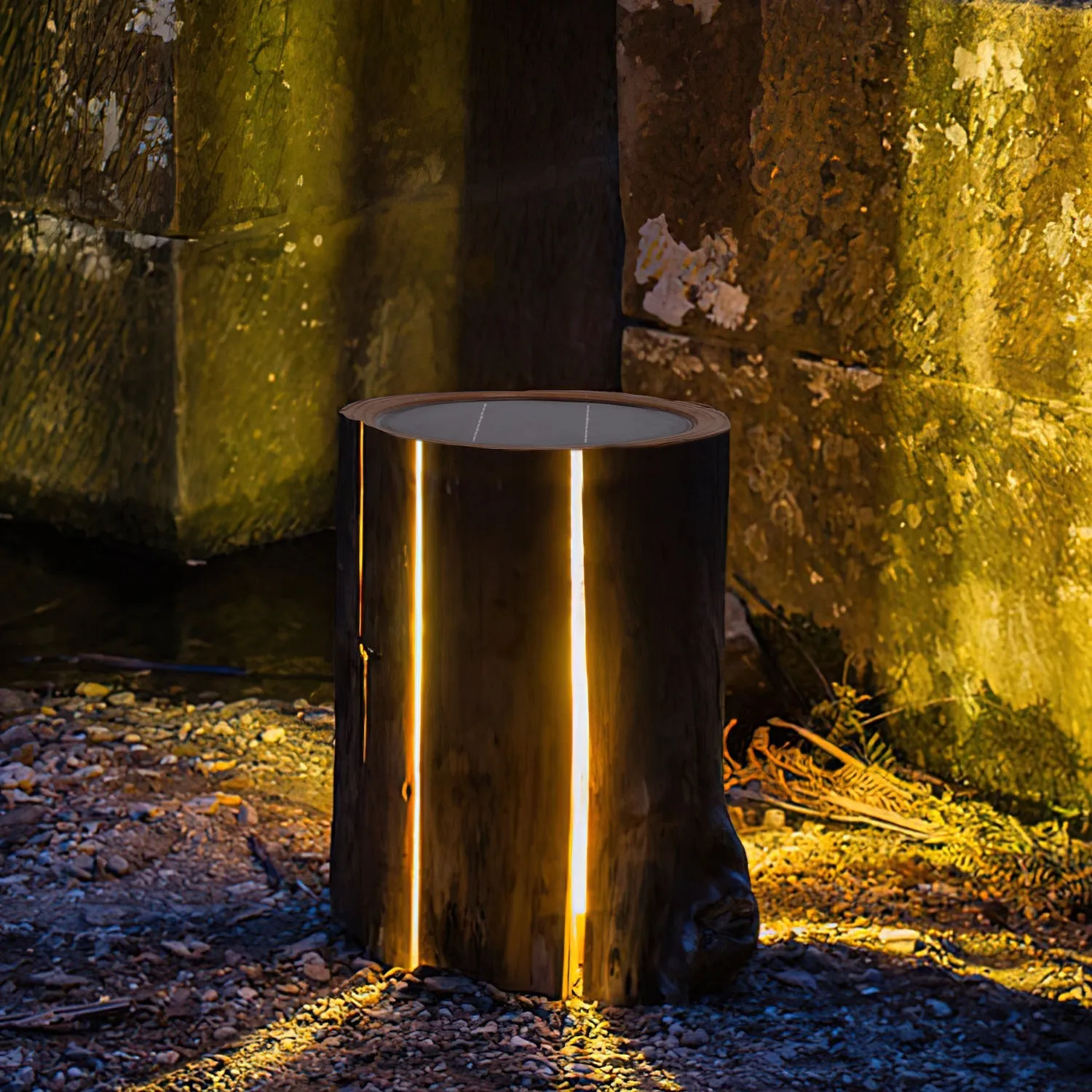 Solar Power illuminated Stub Outdoor Lights