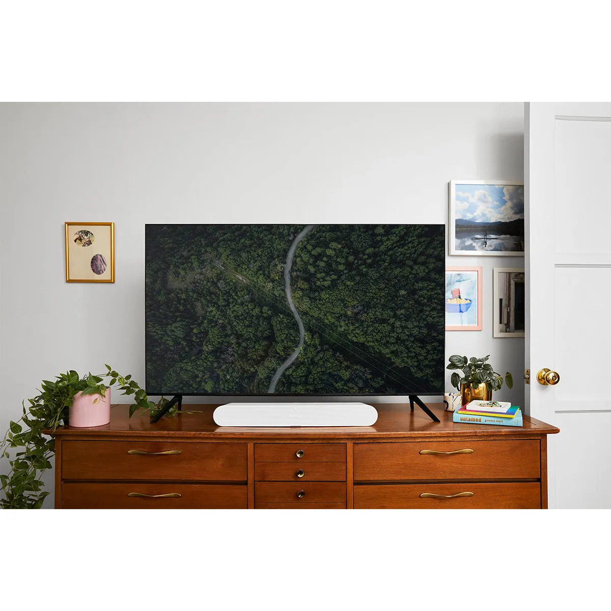 Sonos Entertainment Set with Ray Compact Soundbar (White) and Sub Mini Wireless Subwoofer (White)