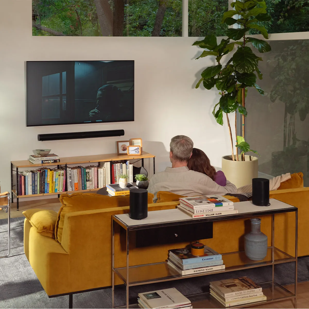 Sonos Era 100 Voice-Controlled Wireless Smart Speakers with Bluetooth, Trueplay Acoustic Tuning Technology, & Amazon Alexa Built-In - Pair (Black)
