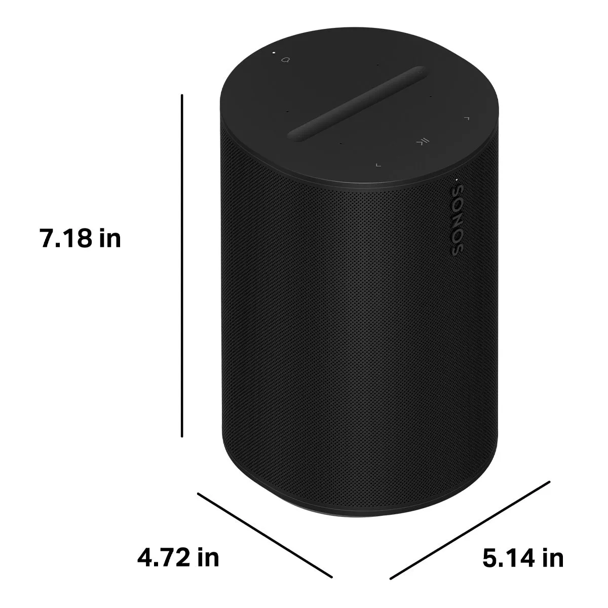 Sonos Era 100 Voice-Controlled Wireless Smart Speakers with Bluetooth, Trueplay Acoustic Tuning Technology, & Amazon Alexa Built-In - Pair (Black)