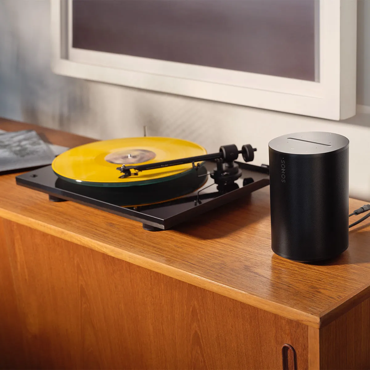 Sonos Era 100 Voice-Controlled Wireless Smart Speakers with Bluetooth, Trueplay Acoustic Tuning Technology, & Amazon Alexa Built-In - Pair (Black)