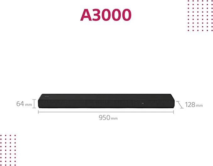Sony HT-A3000 3.1 channel Dolby Atmos® Soundbar