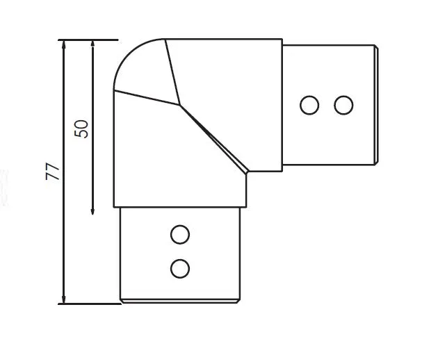 SUMMIT 38mm DIA RADIUS CORNER JOINER 316 STAINLESS STEEL