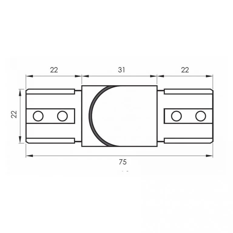 Summit Nanorail 25x21mm horizontal joiner adjustable - Black