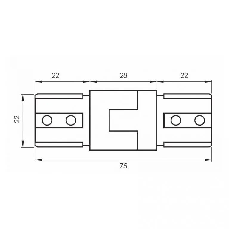 Summit Nanorail 25x21mm vertical joiner adjustable, Black