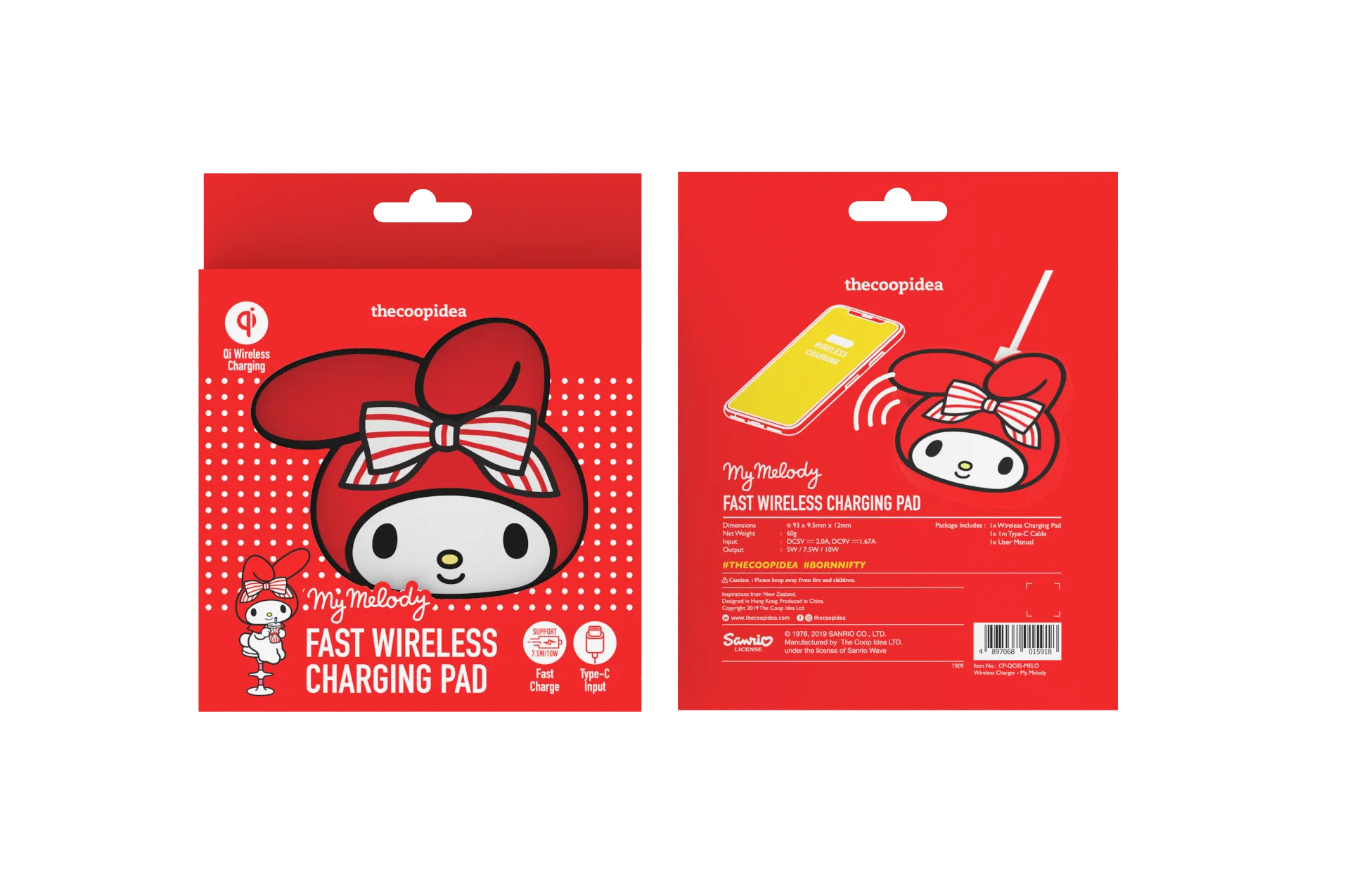 thecoopidea x Sanrio Hello Kitty My Melody Little Twin Stars Wireless Charging Pad Limited Edition