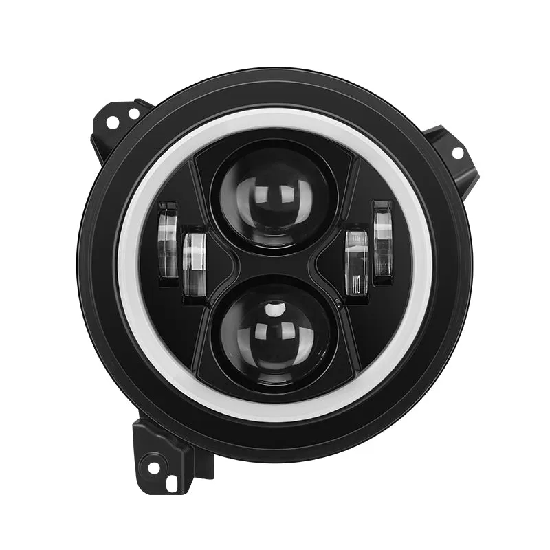 Upgrade 9'' Jeep Halo Headlights & Fog Lights with DRL for 2018-Later Jeep Wrangler JL & Gladiator JT