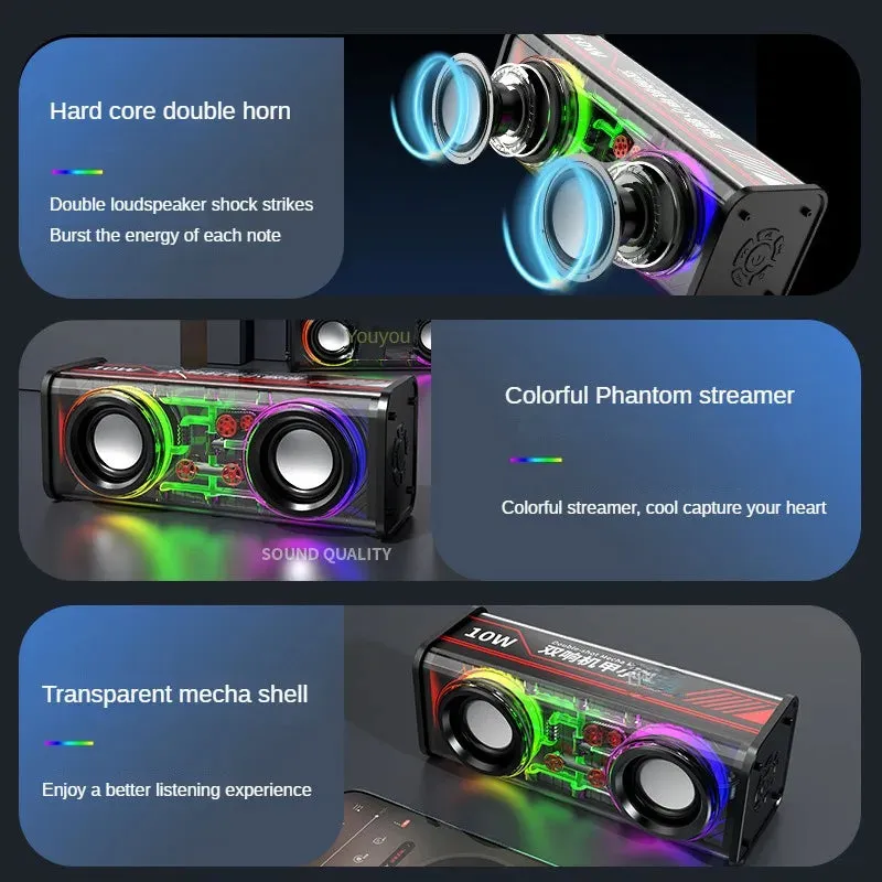 V8 Bluetooth Speaker: Experience the Power of Dual Speakers and High Power Subwoofer for an Unmatched Audio Experience