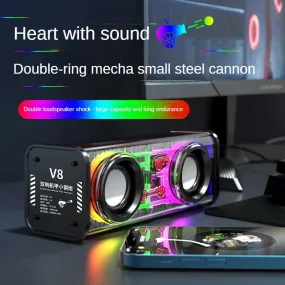 V8 Bluetooth Speaker: Experience the Power of Dual Speakers and High Power Subwoofer for an Unmatched Audio Experience