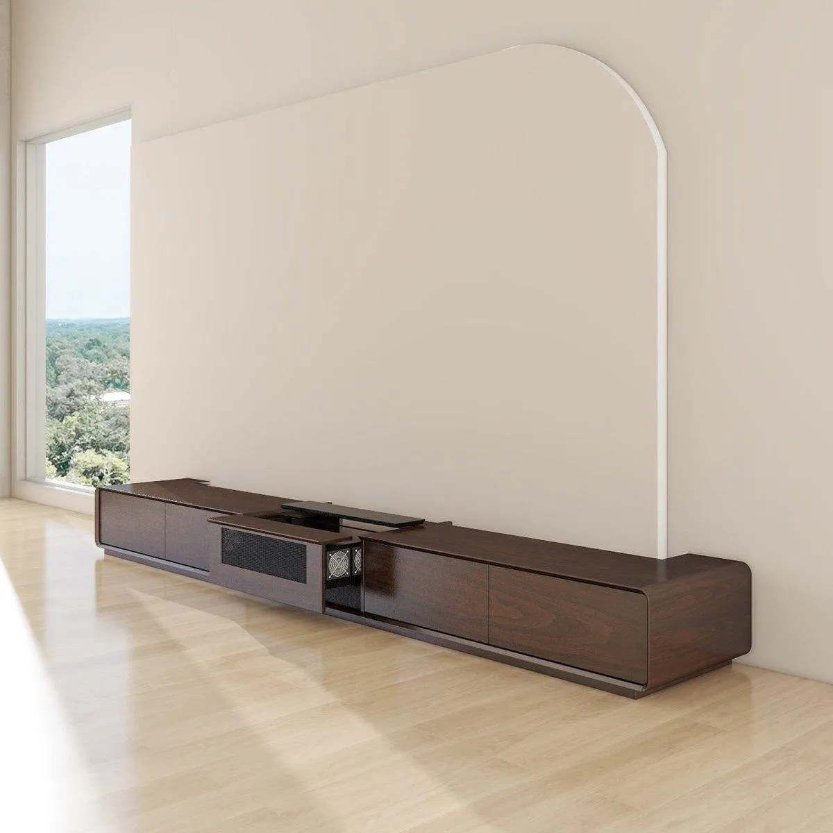 VIVIDSTORM Bundle-Projector&Screen&Motorised Laser TV Cabinet Copenhagen