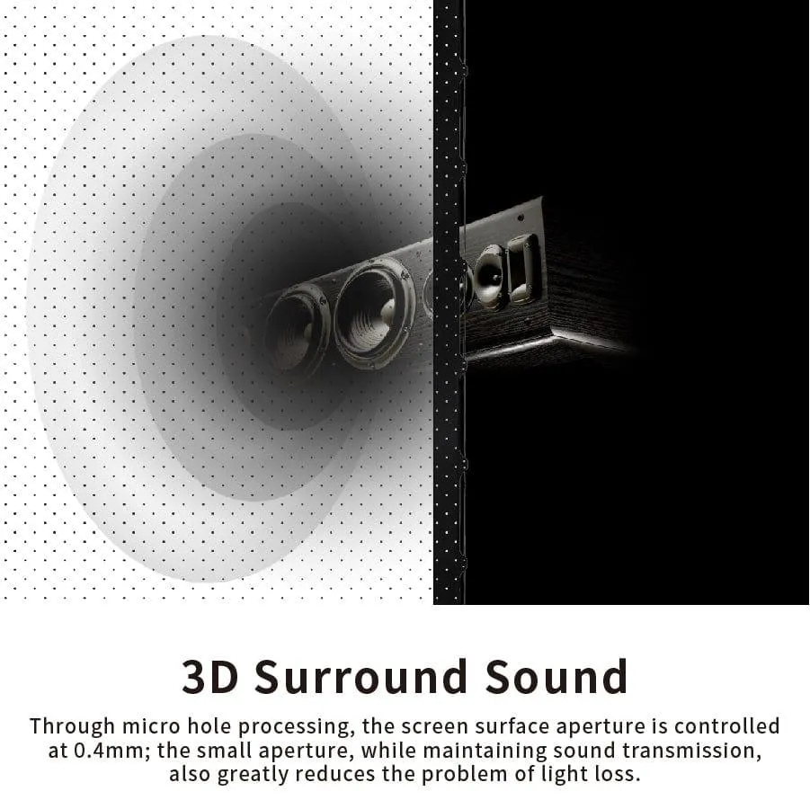VIVIDSTORM S White Cinema Perforated Motorized Tension Floor Rising Projector screen