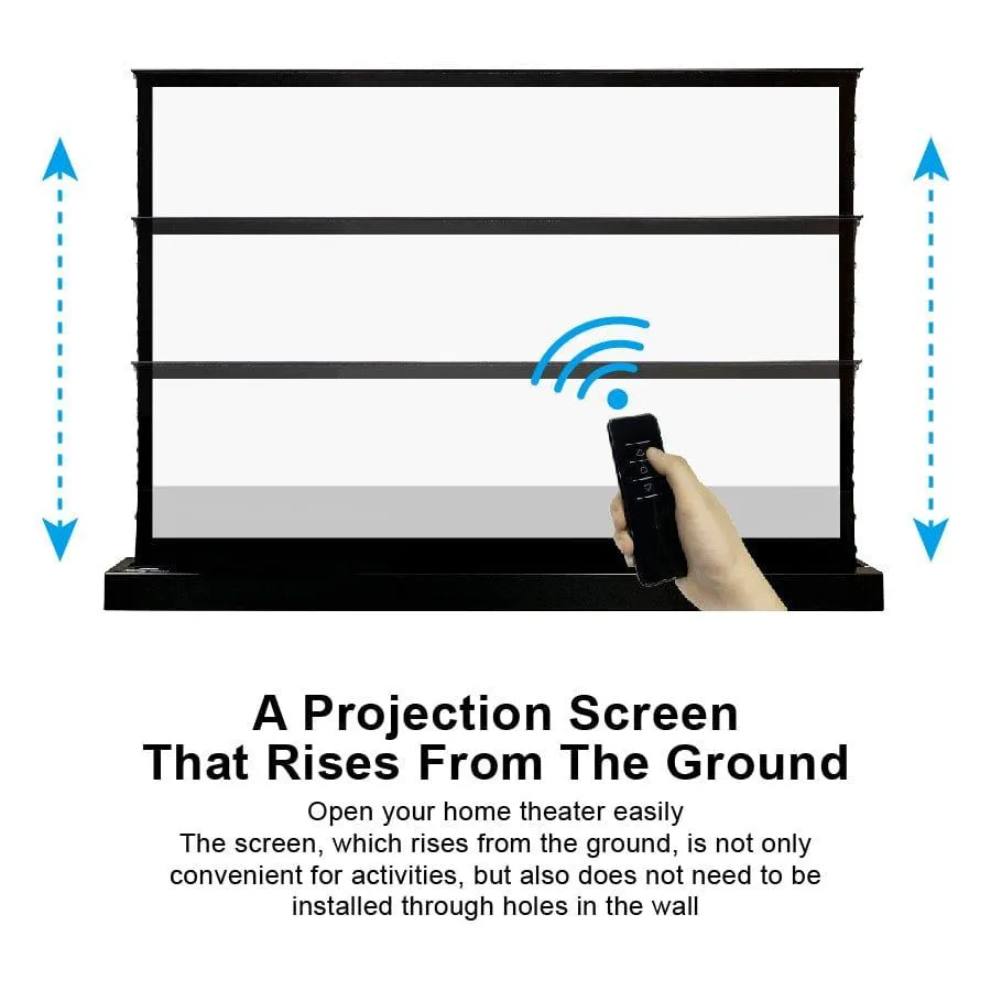 VIVIDSTORM S White Cinema Perforated Motorized Tension Floor Rising Projector screen