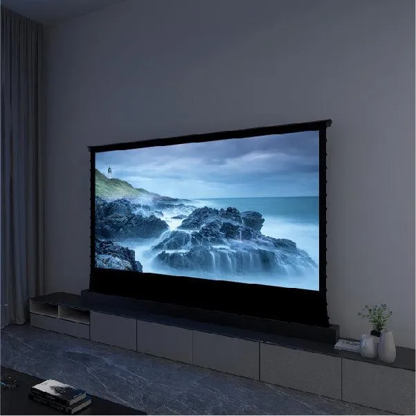 VIVIDSTORM S White Cinema Perforated Motorized Tension Floor Rising Projector screen