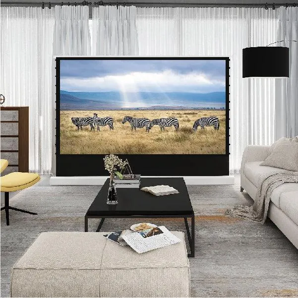 VIVIDSTORM S White Cinema Perforated Motorized Tension Floor Rising Projector screen