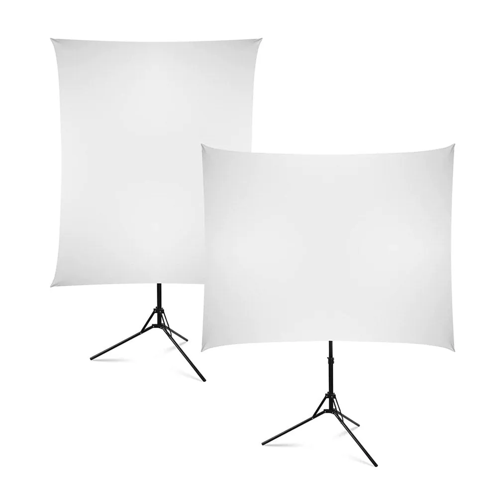 White Backdrop With X Frame Backdrop Stand Kit (1.5m x 2m)