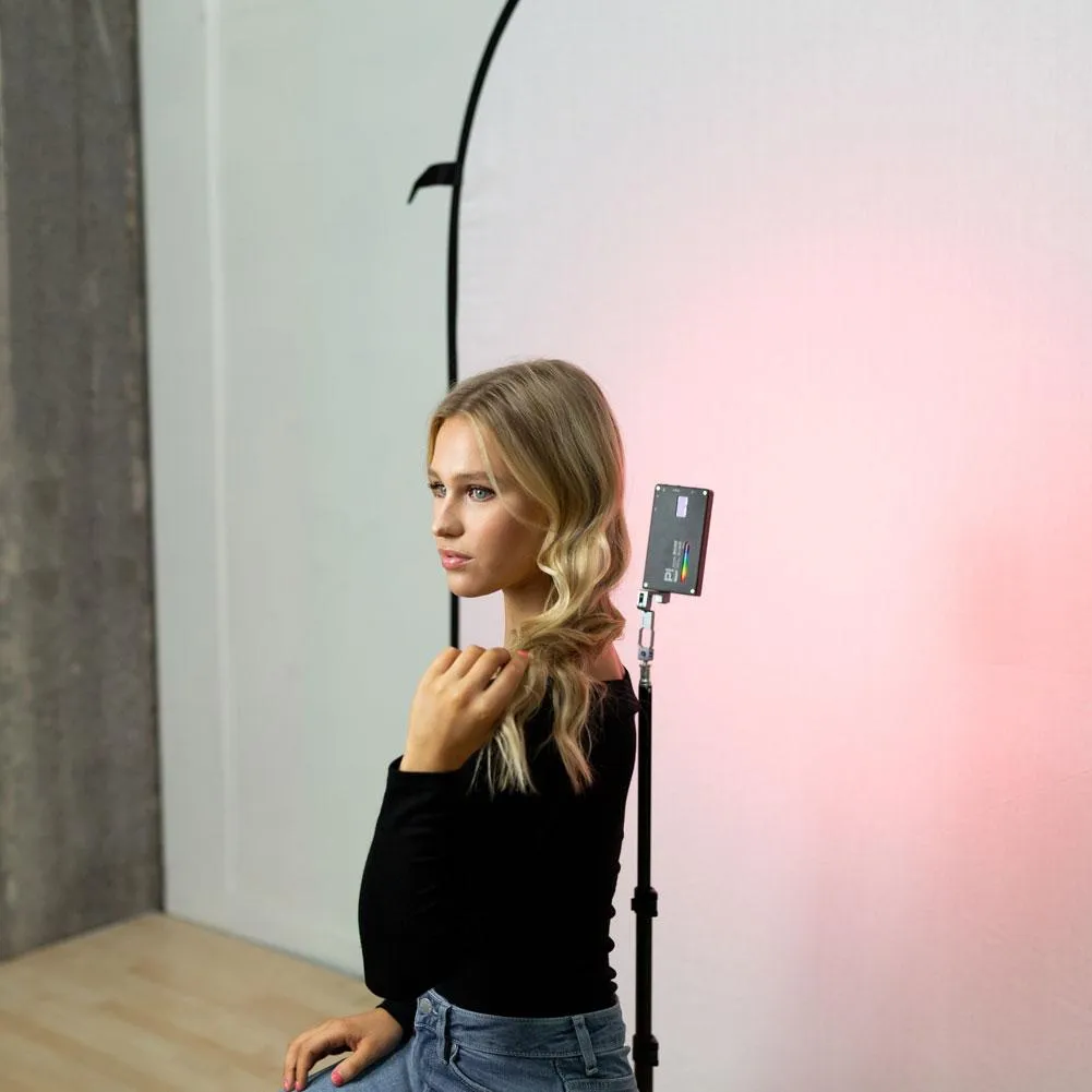 White / Black Double Sided Pop Up Backdrop with Stand and Peg Kit (1.5 x 2.1M) - Bundle