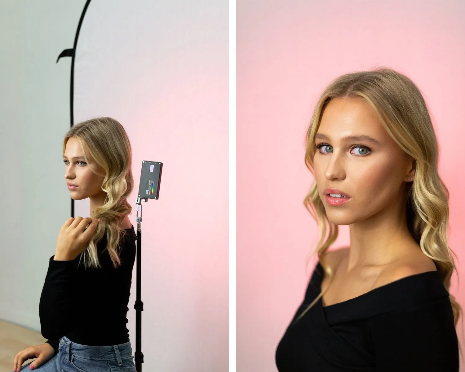 White / Black Double Sided Pop Up Backdrop with Stand and Peg Kit (1.5 x 2.1M) - Bundle