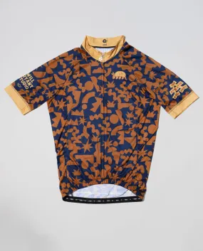 Women's Cactus Camo Blue and Gold Cycling Jersey