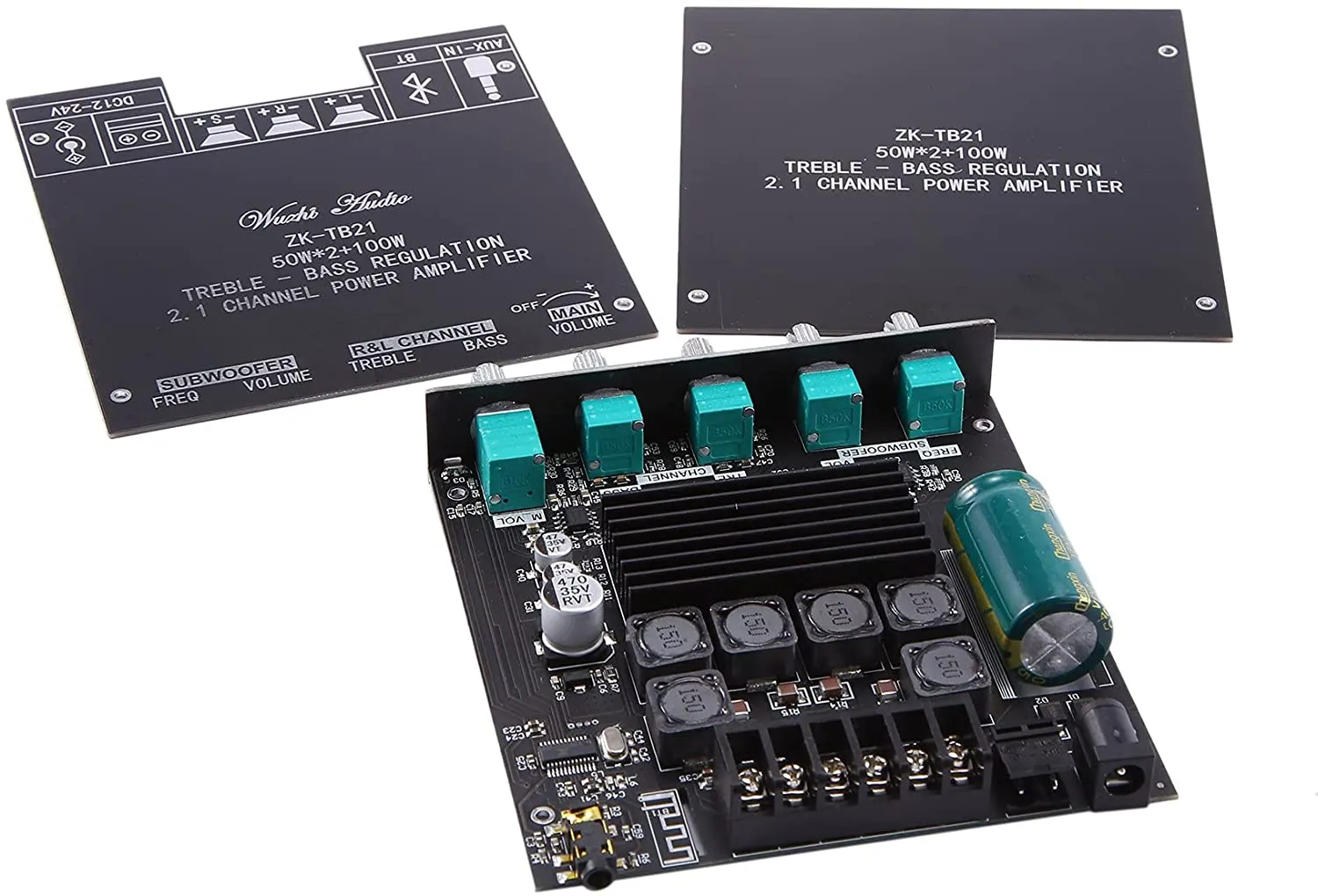 ZK-TB21 High Power 2.1 Channel Bluetooth Digital Amplifier Board 50WX2 100W